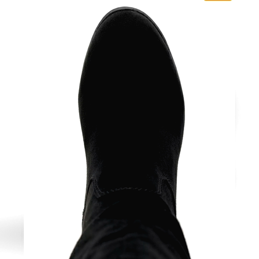 New w /Box Style & Co. Saraa Faux Suede Black Mid-Calf Scrunch Boot Size 12 - Picture 6 of 7